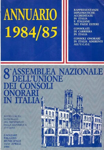Copertina Annuario Diplomatico Consolare 1985