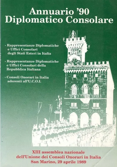 Copertina Annuario Diplomatico Consolare 1990